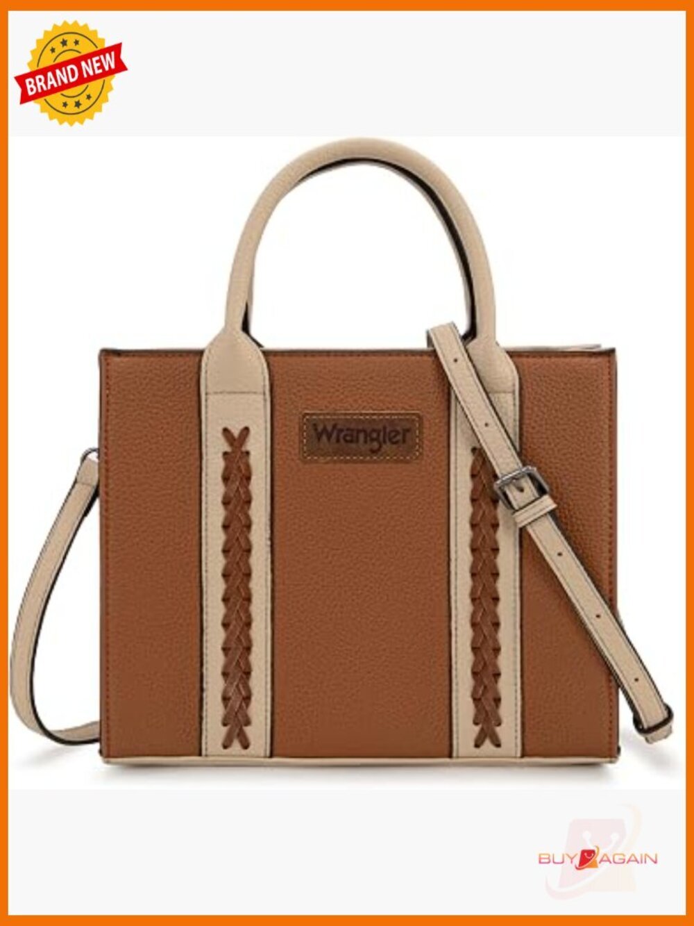 Vegan Leather Satchel Tote with Adjustable Strap, Medium Size
